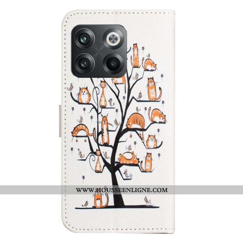 Housse OnePlus 10T 5G Chats dans l'Arbre à Lanière