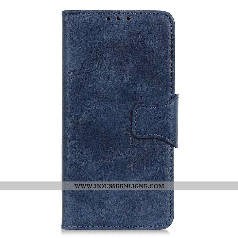 Housse OnePlus 10T 5G Cuir Fendu Fermoir Réversible
