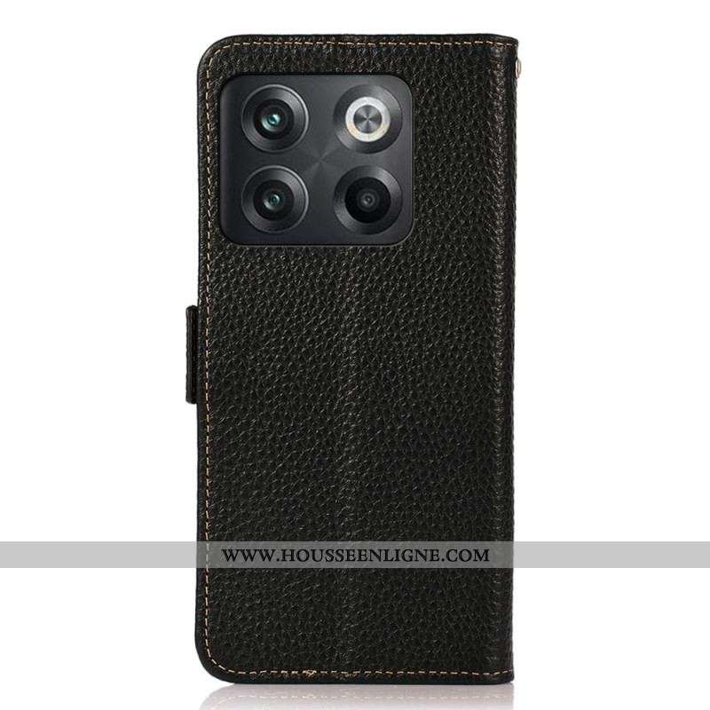 Housse OnePlus 10T 5G Cuir Litchi KHAZNEH RFID