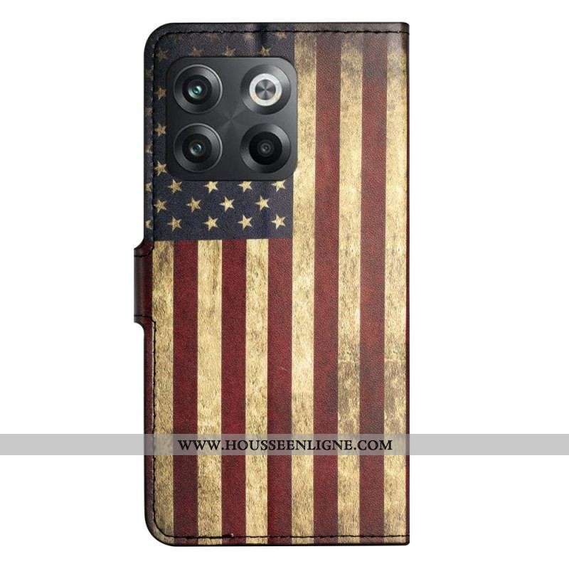 Housse OnePlus 10T 5G Drapeau Américain Vintage