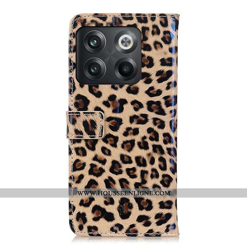 Housse OnePlus 10T 5G Effet Peau de Léopard