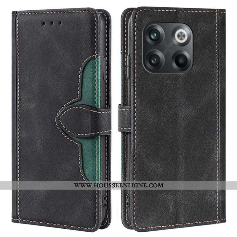 Housse OnePlus 10T 5G Simili Cuir Bicolore Stylish