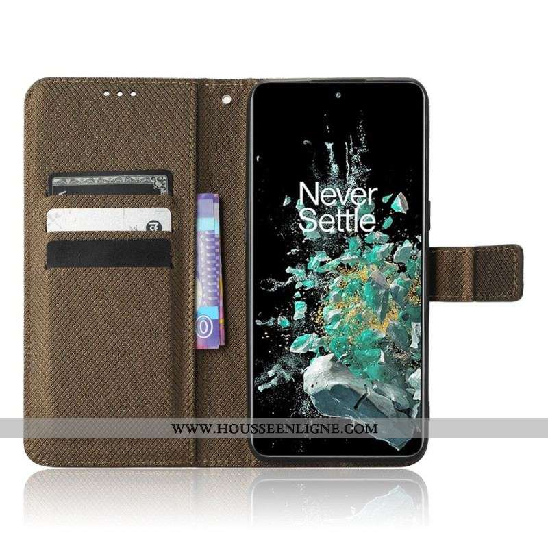 Housse OnePlus 10T 5G Simili Cuir Stylé à Lanière