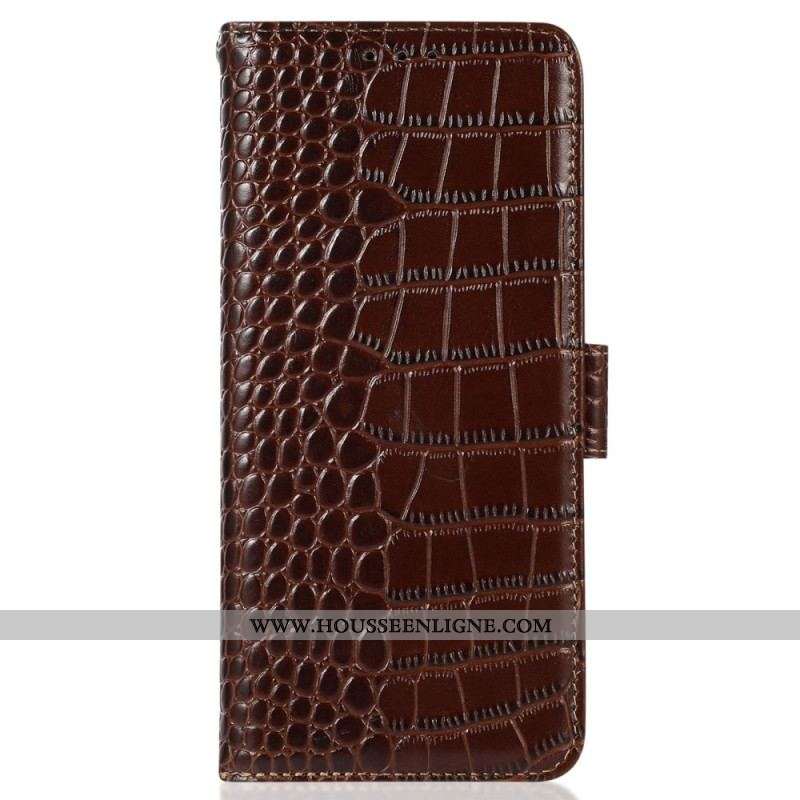 Housse OnePlus 10T 5G Style Crocodile RFID