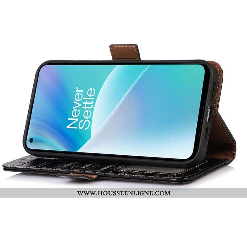 Housse OnePlus 10T 5G Style Crocodile RFID
