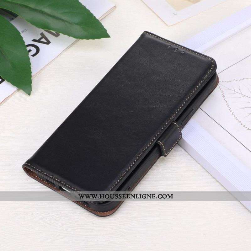 Housse OnePlus 10T 5G Véritable Cuir Fonction RFID