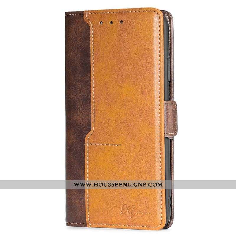 Housse OnePlus 10T Effet Cuir Bicolore