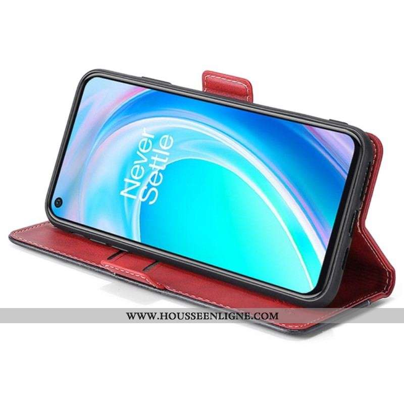 Housse OnePlus 10T Effet Cuir Bicolore