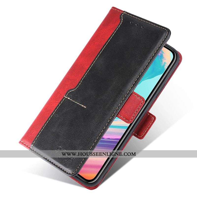 Housse OnePlus 10T Effet Cuir Bicolore