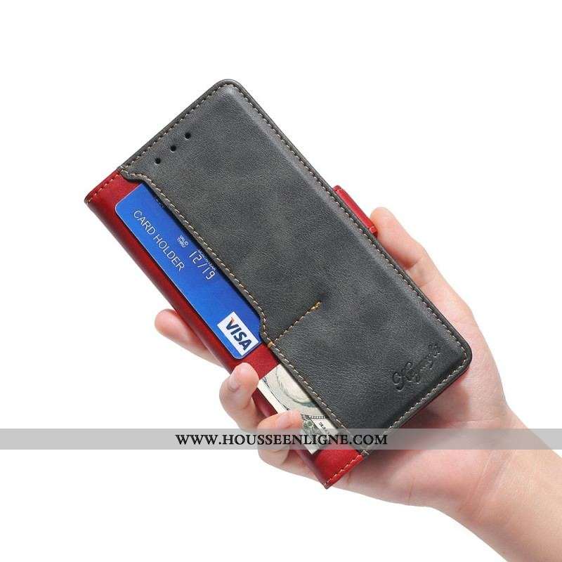 Housse OnePlus 10T Effet Cuir Bicolore