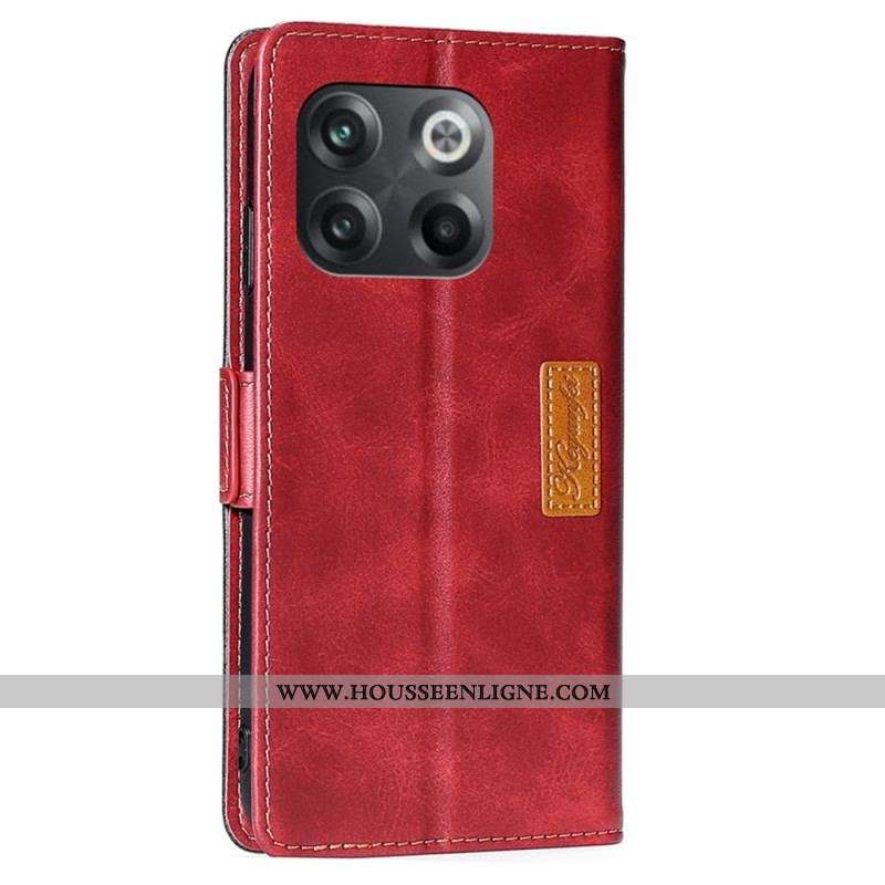 Housse OnePlus 10T Effet Cuir Bicolore