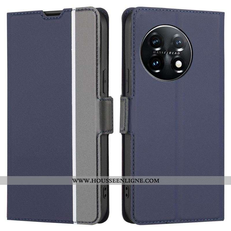 Housse OnePlus 11 5G Bicolore Double Fermoir