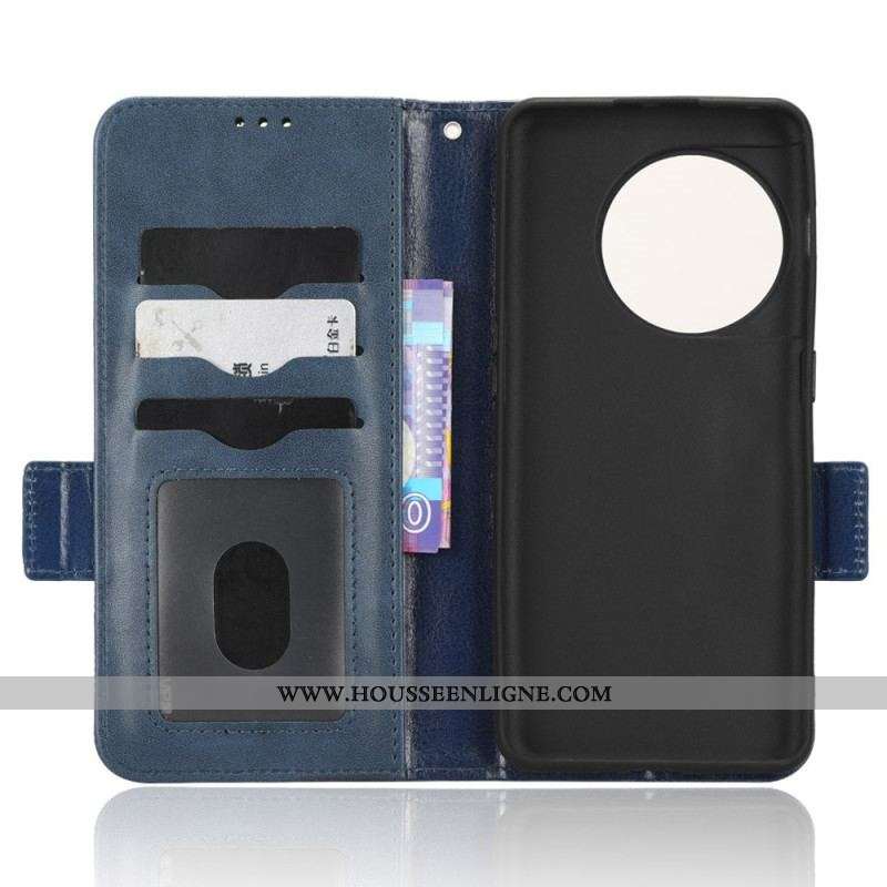 Housse OnePlus 11 5G Double Rabat et Motif Triangle