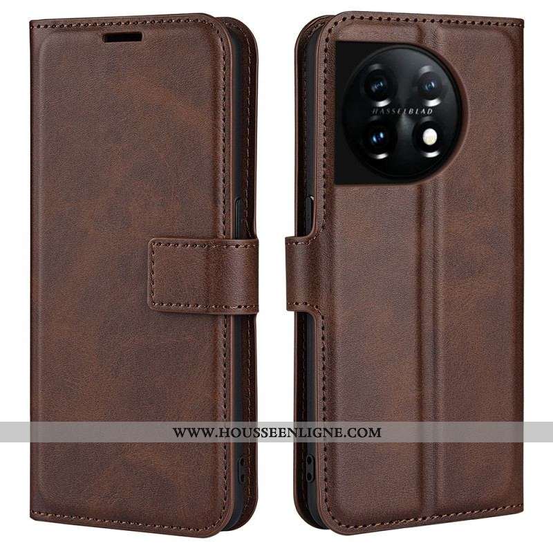 Housse OnePlus 11 5G Effet Cuir Mince Extrême