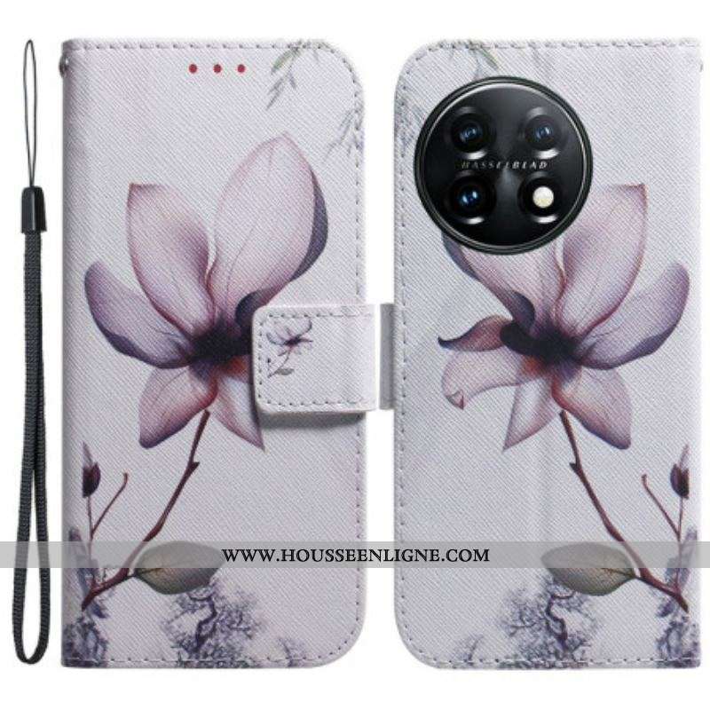 Housse OnePlus 11 5G Fleur Vieux Rose
