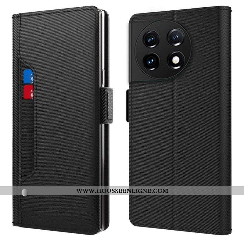 Housse OnePlus 11 5G Miroir et Porte-Cartes Amovible