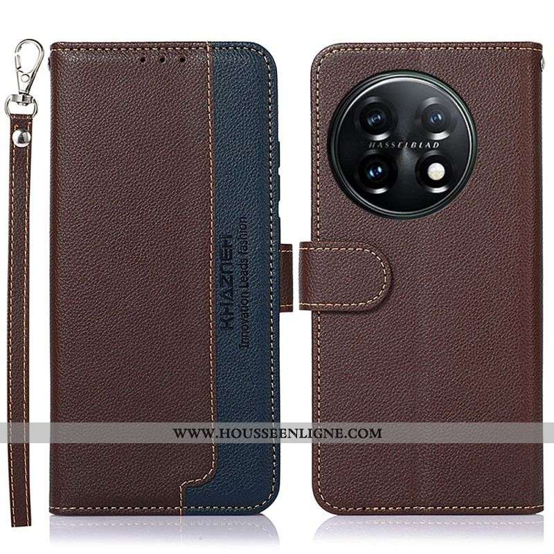 Housse OnePlus 11 5G Style Litchi RFID KHAZNEH