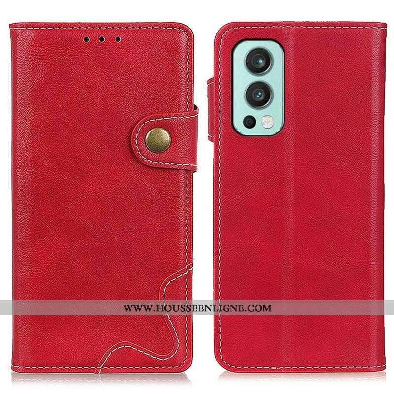 Housse OnePlus Nord 2 5G Artistique Couture Bouton