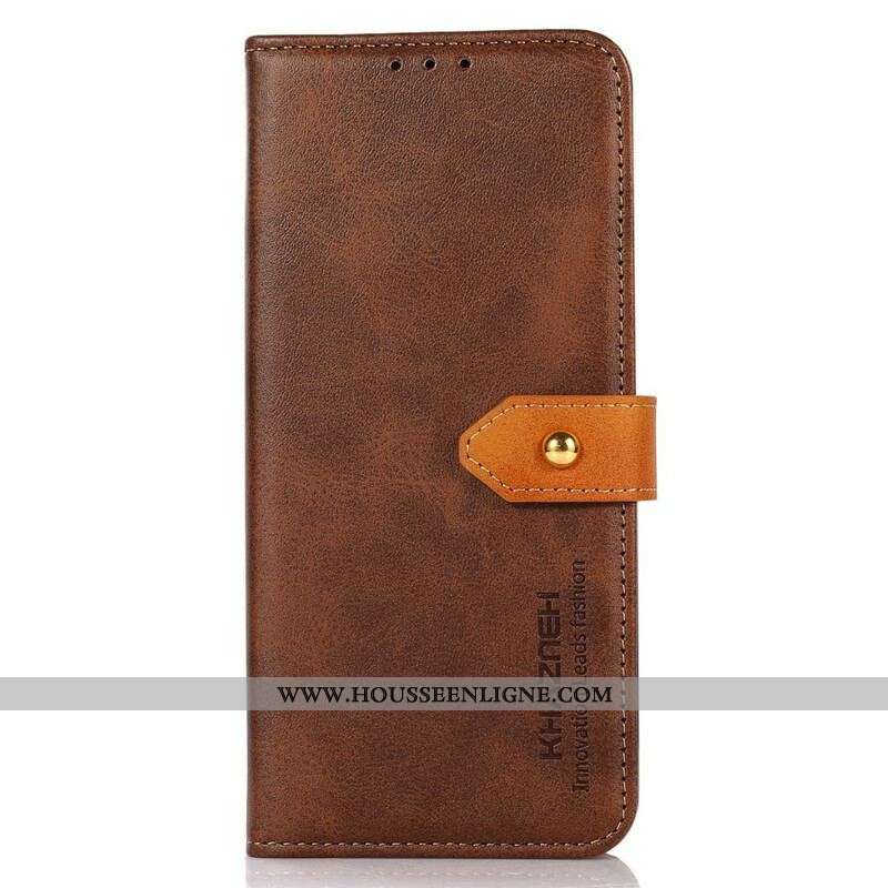 Housse OnePlus Nord 2 5G Bicolore Fermoir Doré KHAZNEH