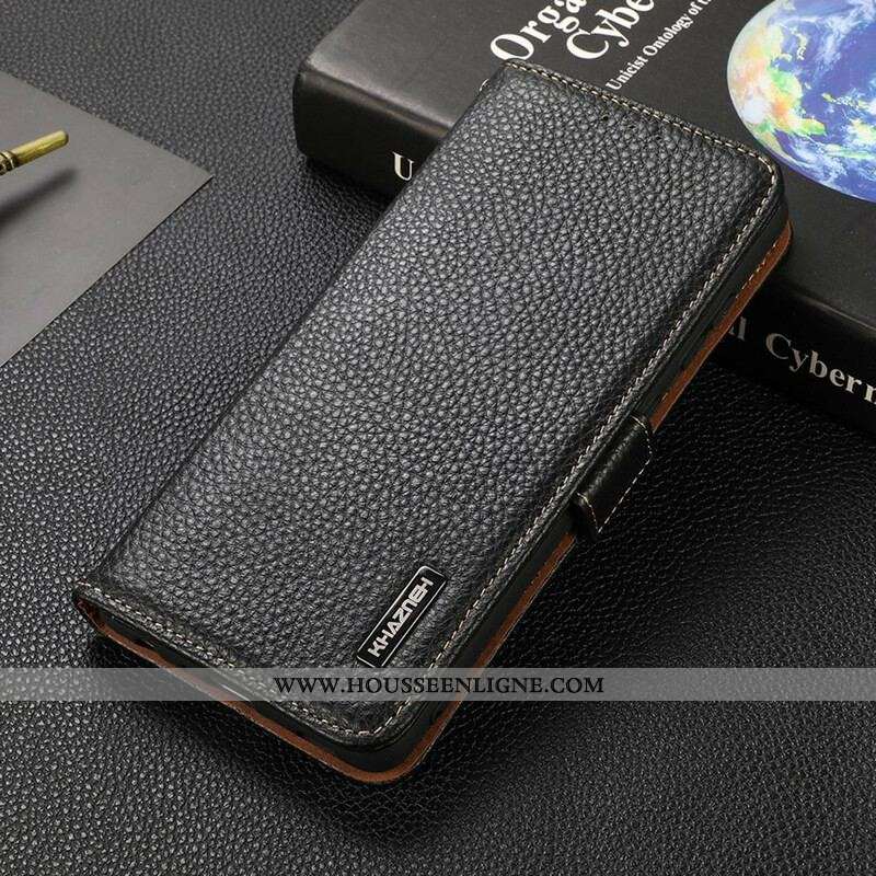 Housse OnePlus Nord 2 5G Cuir Litchi KHAZNEH