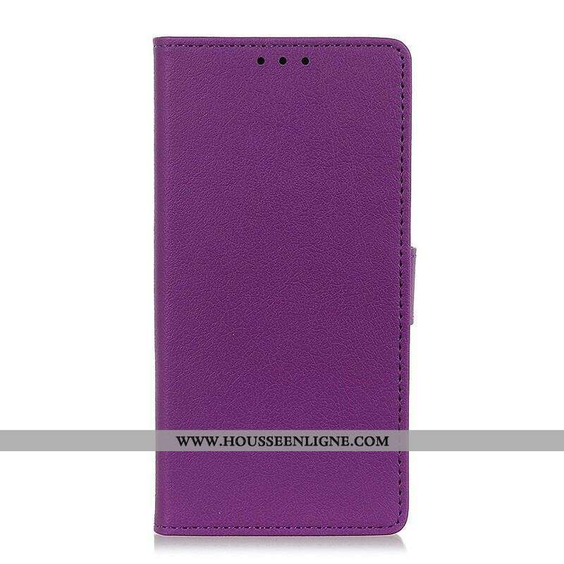 Housse OnePlus Nord 2 5G Effet Cuir Brillant Simple