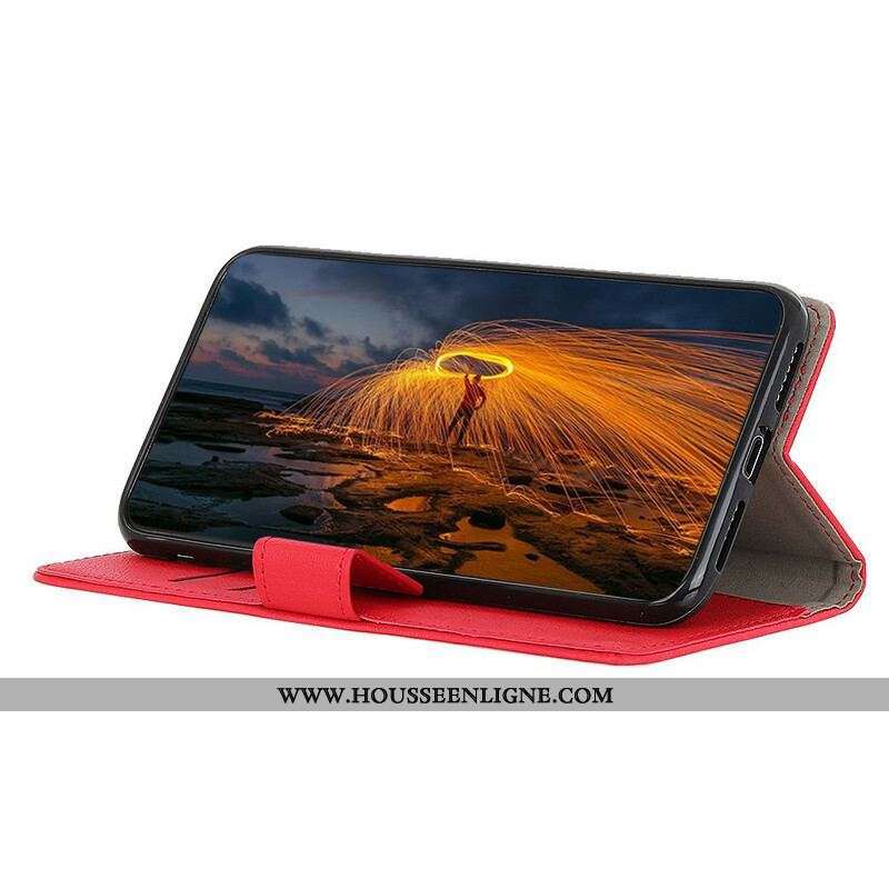 Housse OnePlus Nord 2 5G Effet Cuir Brillant Simple