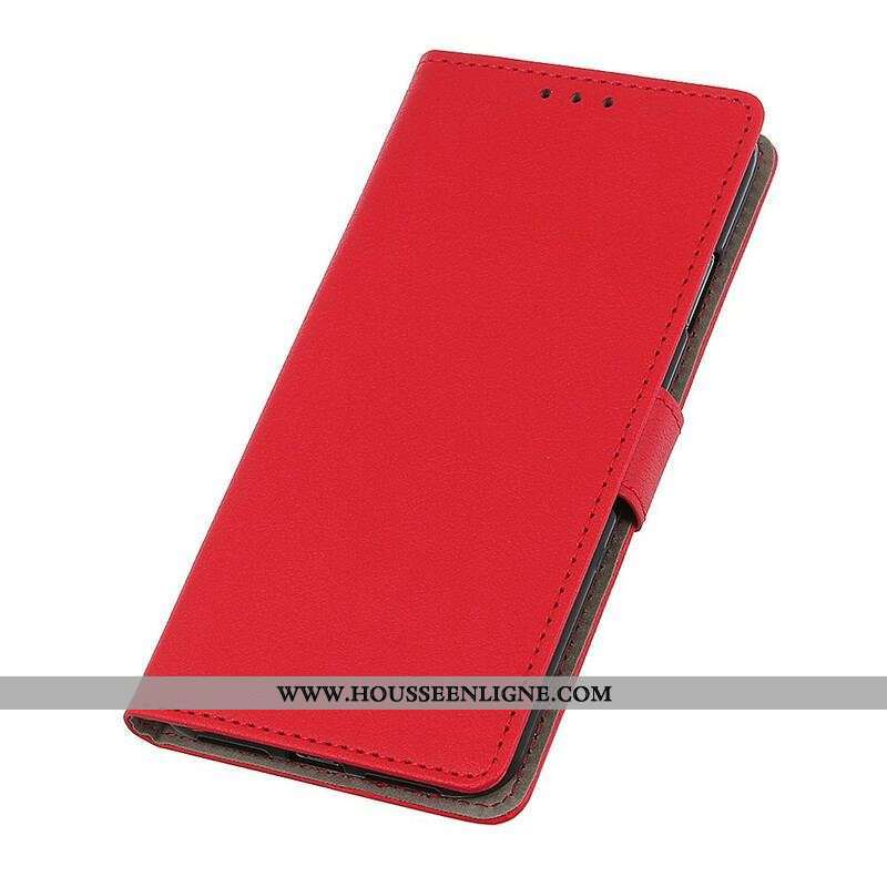 Housse OnePlus Nord 2 5G Effet Cuir Brillant Simple