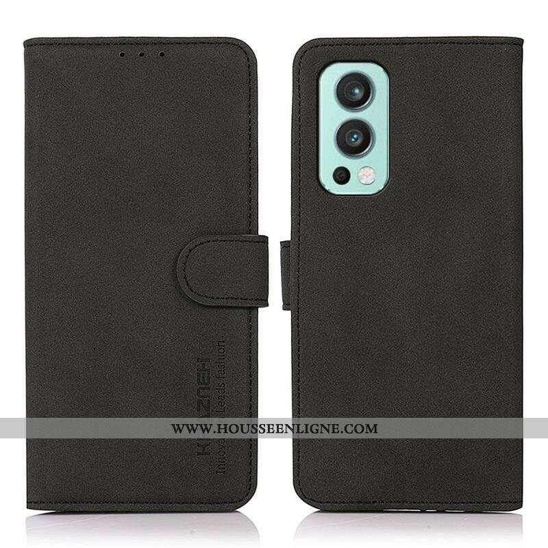 Housse OnePlus Nord 2 5G Effet Cuir Fashion KHAZNEH