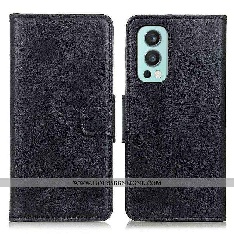 Housse OnePlus Nord 2 5G Effet Cuir Fermoir Réversible