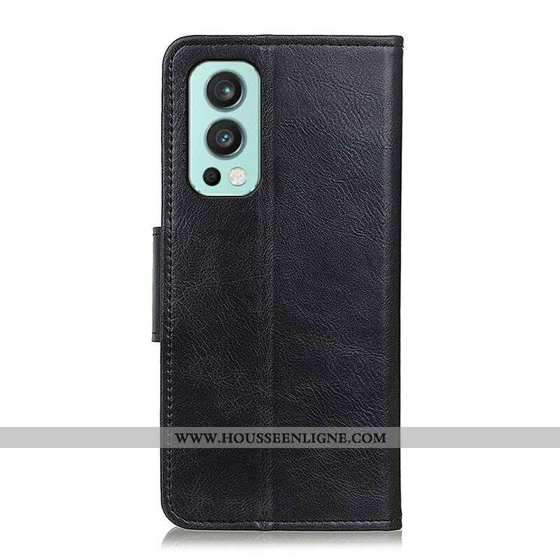 Housse OnePlus Nord 2 5G Effet Cuir Fermoir Réversible