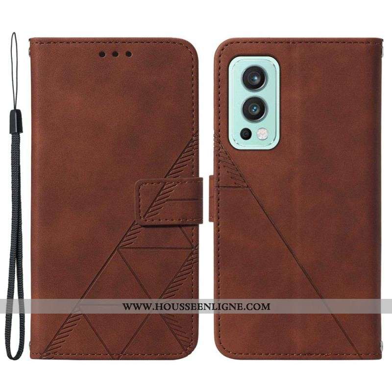 Housse OnePlus Nord 2 5G Effet Cuir Pyramide