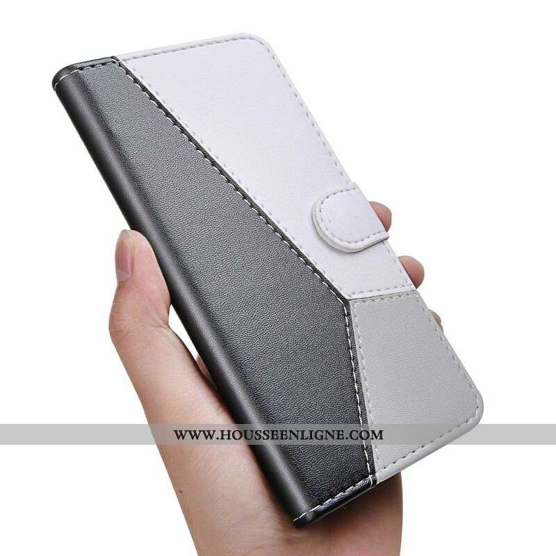 Housse OnePlus Nord 2 5G Effet Cuir Tricolore
