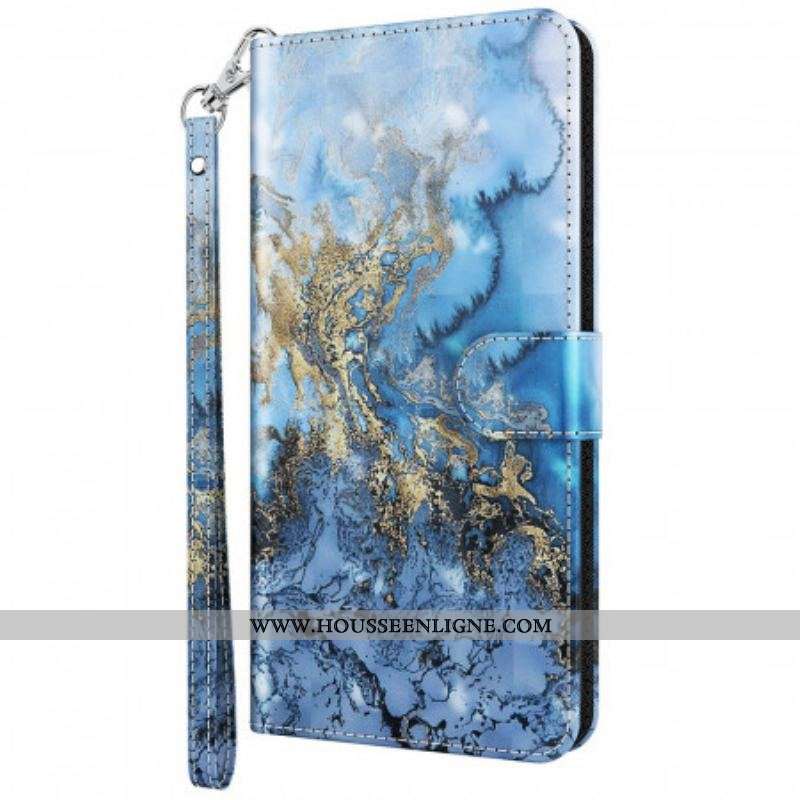 Housse OnePlus Nord 2 5G Marbre Design avec Lanière