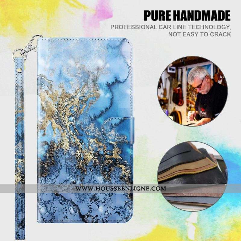 Housse OnePlus Nord 2 5G Marbre Design avec Lanière