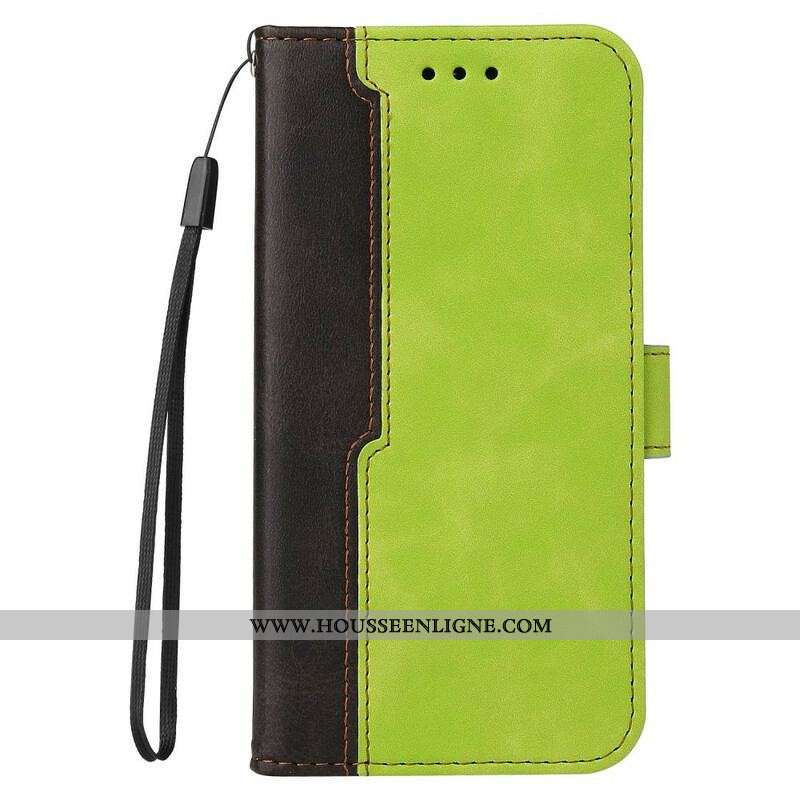 Housse OnePlus Nord 2 5G Simili Cuir Bicolore Coloré