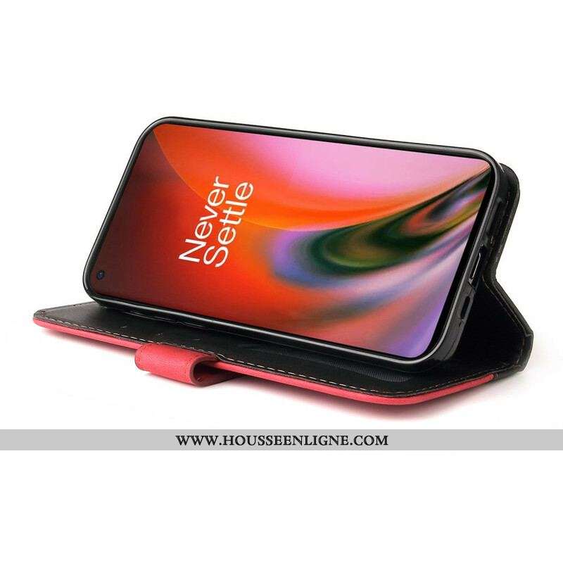 Housse OnePlus Nord 2 5G Simili Cuir Bicolore Coloré