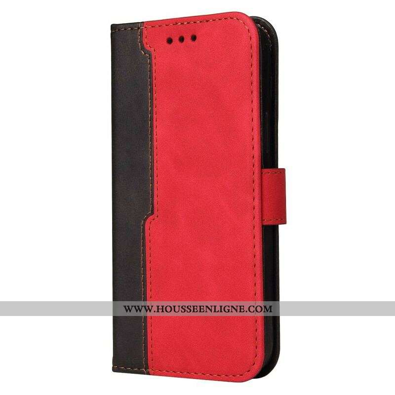 Housse OnePlus Nord 2 5G Simili Cuir Bicolore Coloré