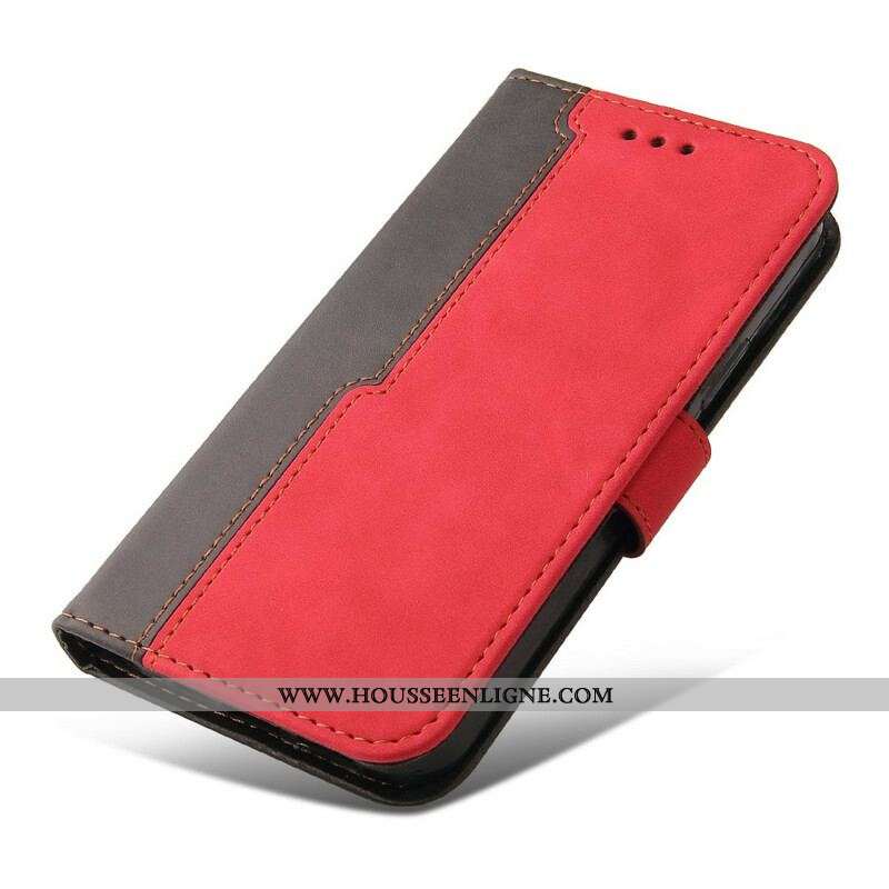 Housse OnePlus Nord 2 5G Simili Cuir Bicolore Coloré