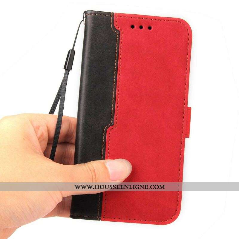 Housse OnePlus Nord 2 5G Simili Cuir Bicolore Coloré