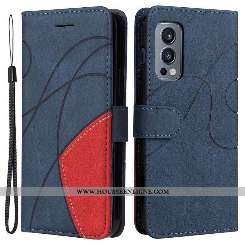 Housse OnePlus Nord 2 5G Simili Cuir Bicolore Signature