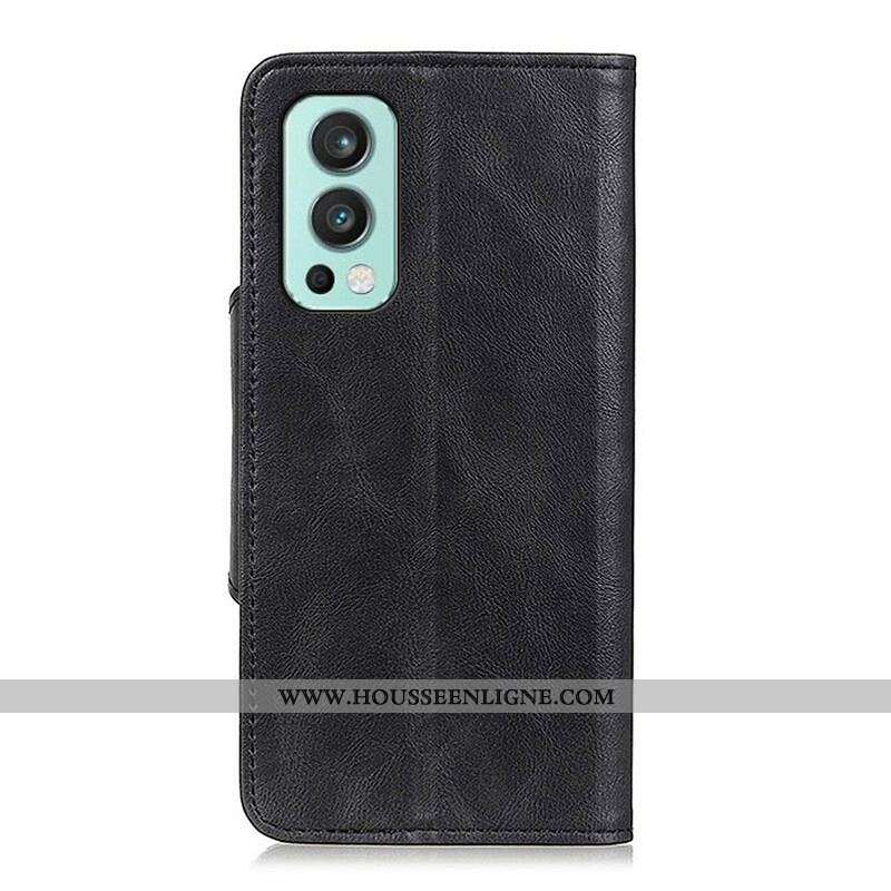 Housse OnePlus Nord 2 5G Simili Cuir Bouton