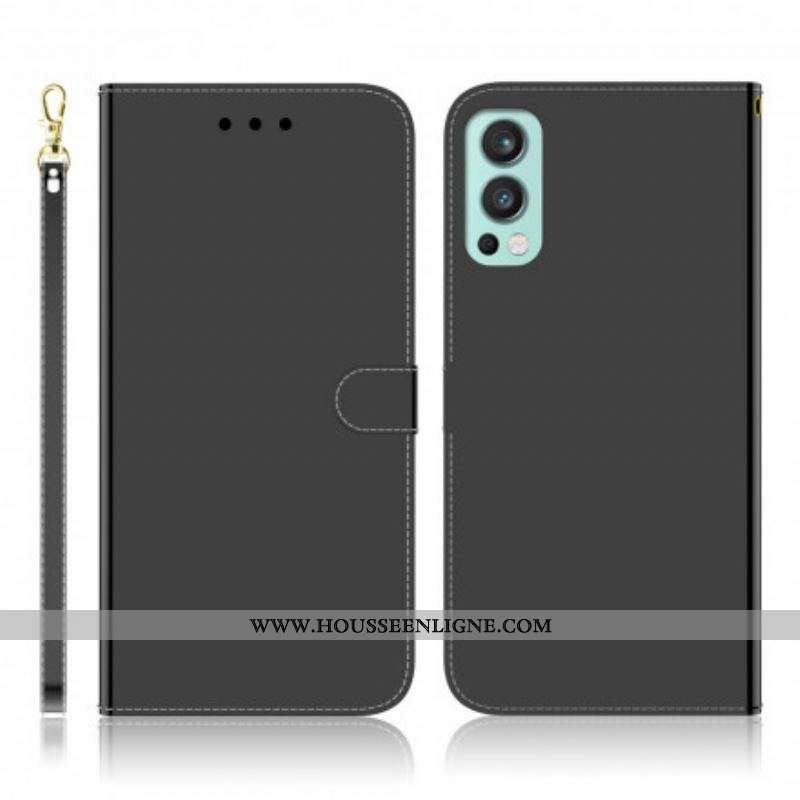 Housse OnePlus Nord 2 5G Simili Cuir Couverture MIroir