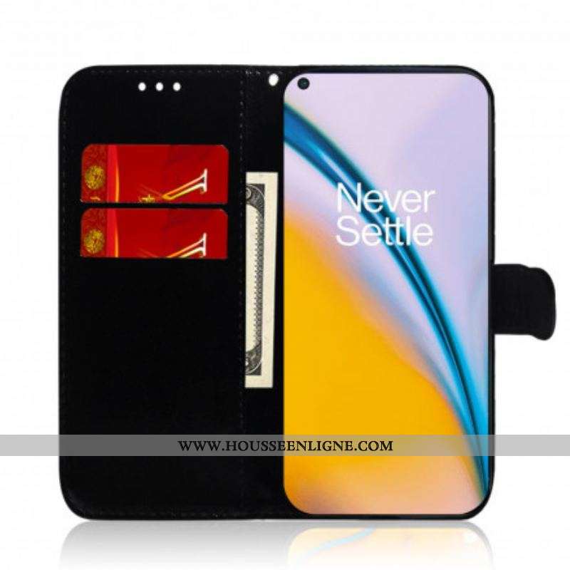 Housse OnePlus Nord 2 5G Simili Cuir Couverture MIroir