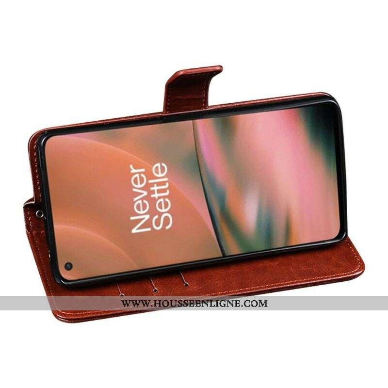 Housse OnePlus Nord 2 5G Simili Cuir IDEWEI