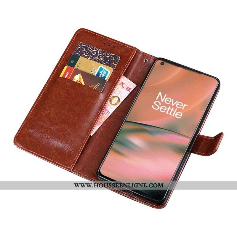 Housse OnePlus Nord 2 5G Simili Cuir IDEWEI