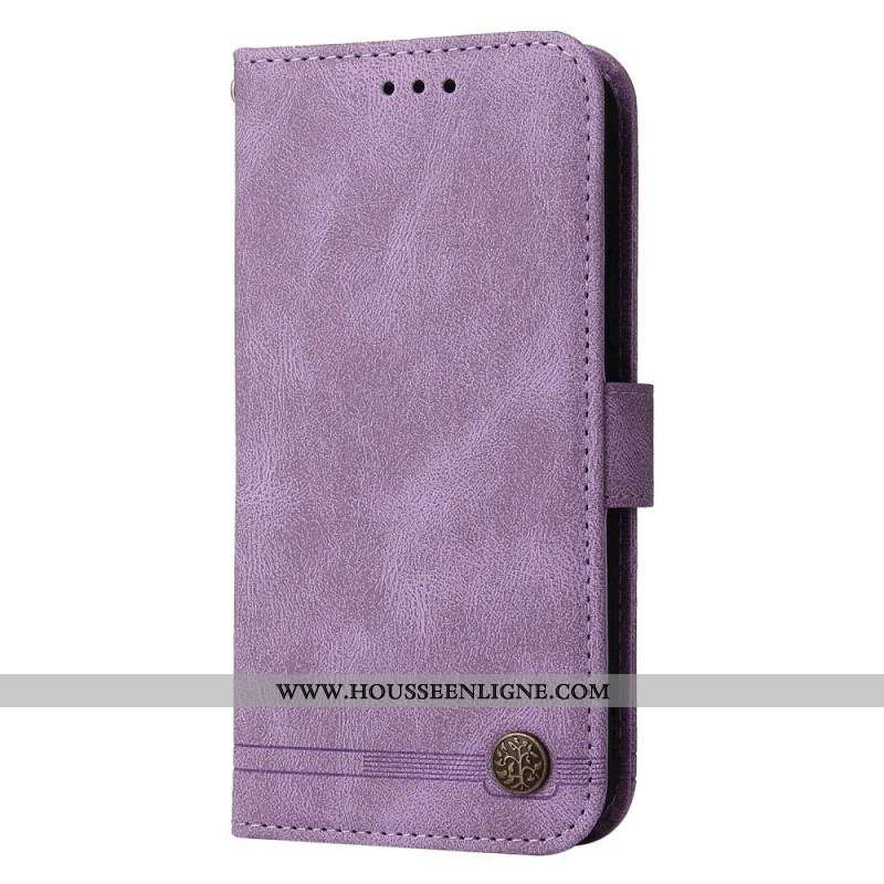 Housse OnePlus Nord 2 5G Simili Cuir Rivet et Lanière