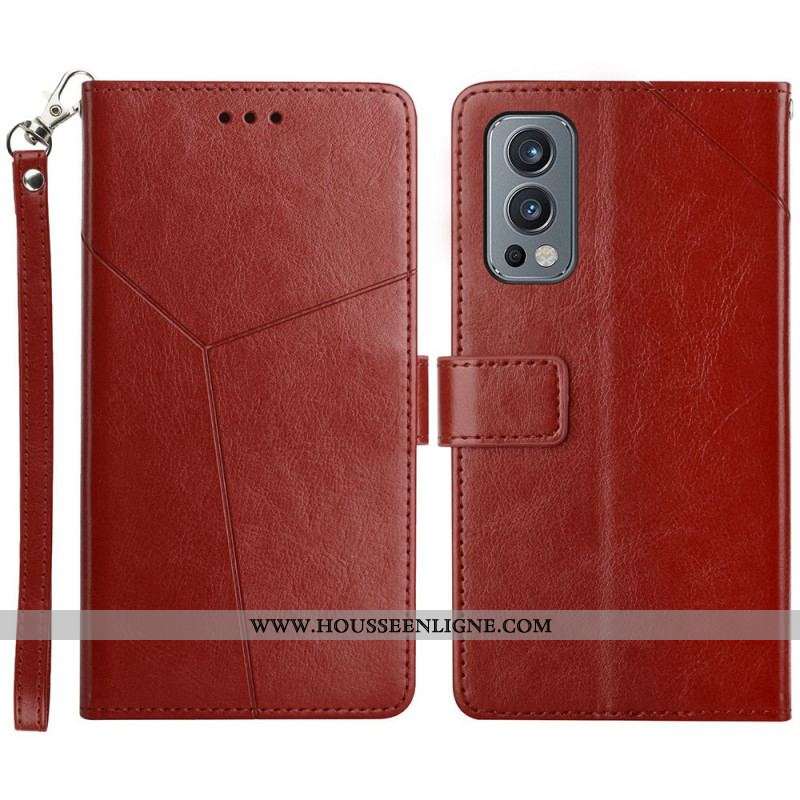 Housse OnePlus Nord 2 5G Style Cuir Géo Y Design