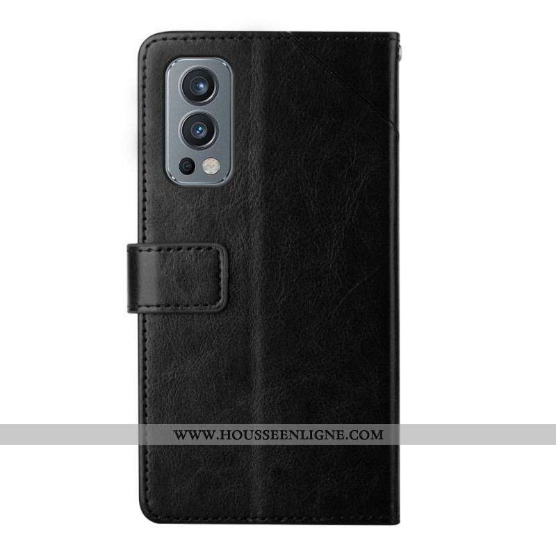 Housse OnePlus Nord 2 5G Style Cuir Géo Y Design