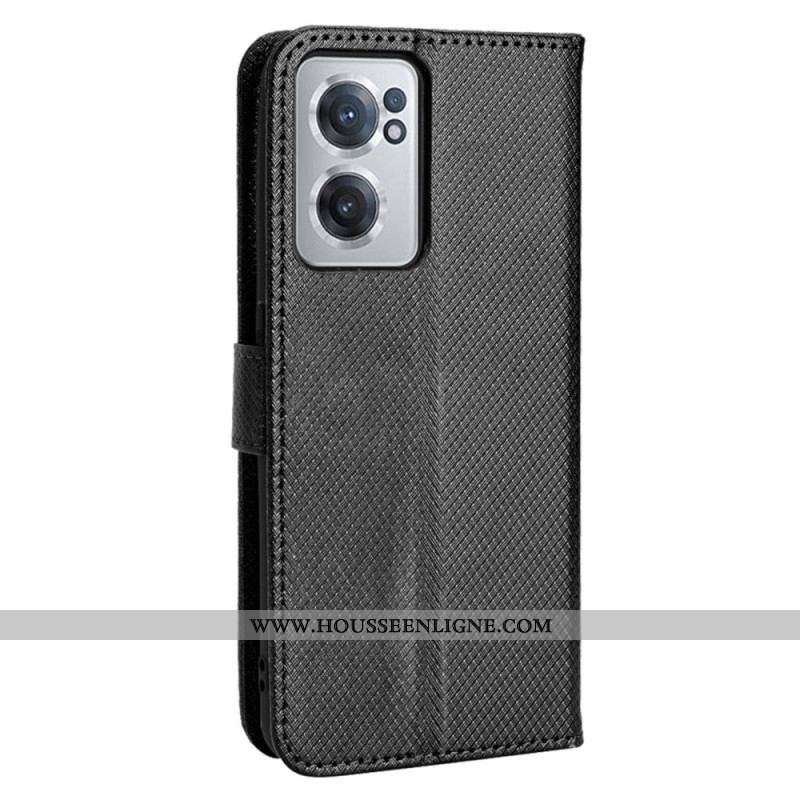 Housse OnePlus Nord 2 CE 5G Texture Diamant à Lanière