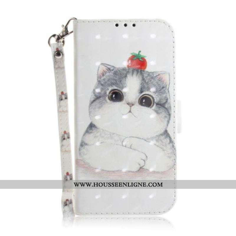 Housse OnePlus Nord 2T 5G Chat Mignon à Lanière